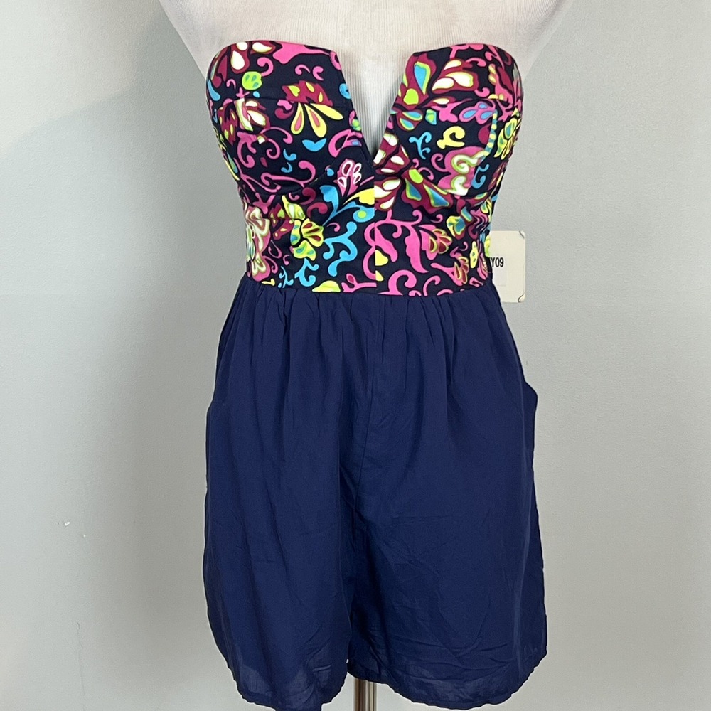 NWT Angel Biba Romper Strapless Sweetheart Plunge US Size 4 AUS 8
